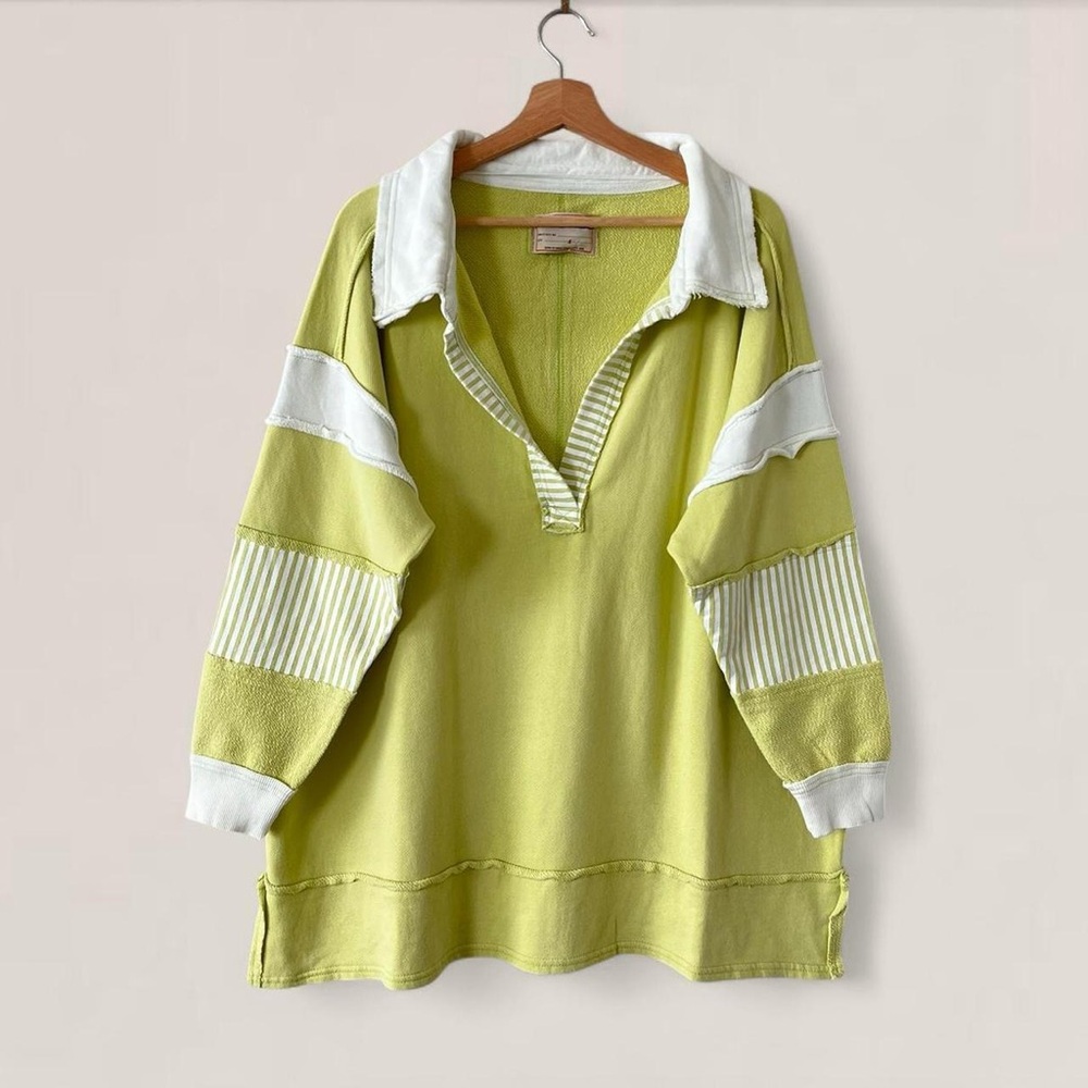 We The Free Lime and White Pullover - Picture 3 of 6